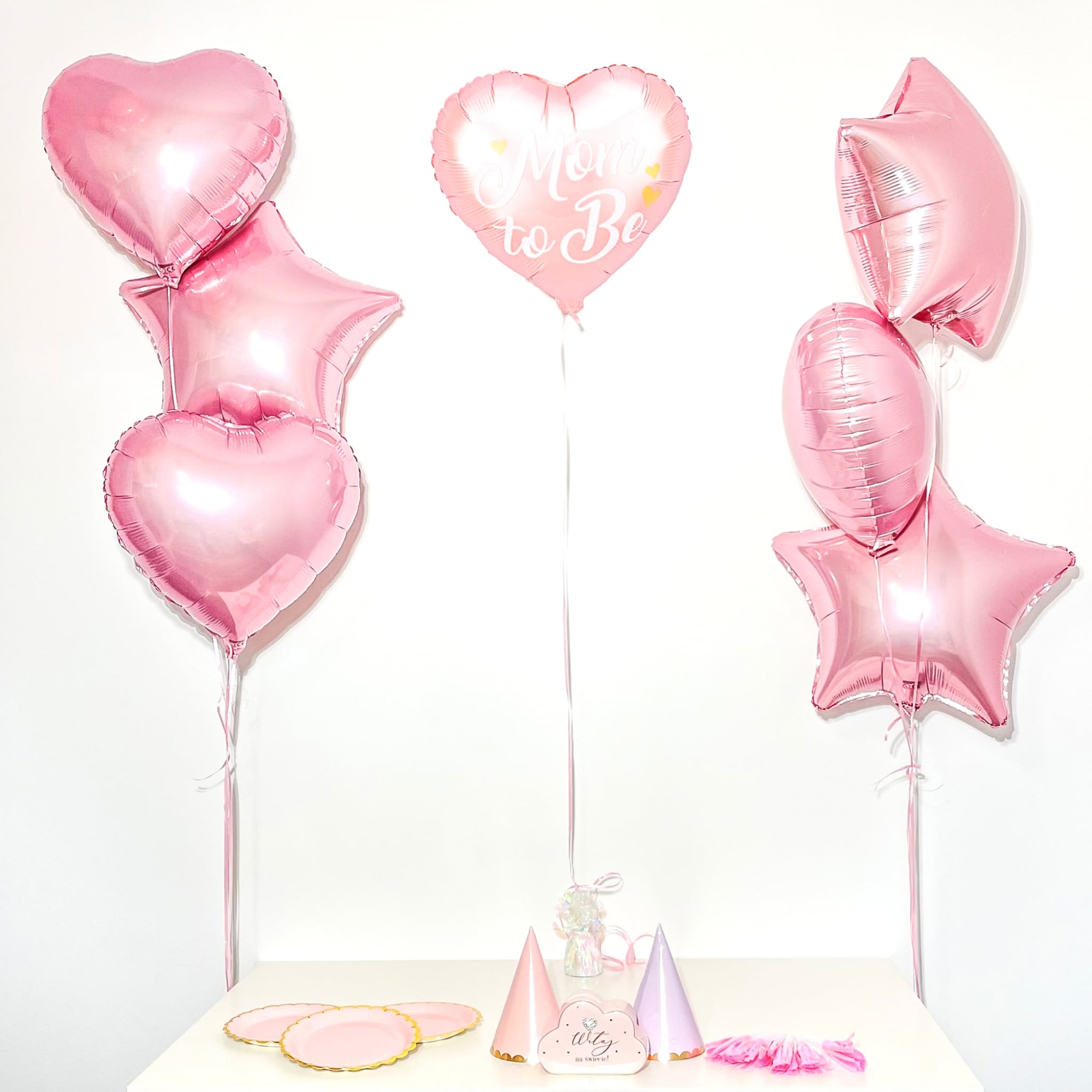 Bukiet balonowy: MOM SUPRISE2, napełniony helem Balony na Narodziny Szalony.pl - Sklep imprezowy