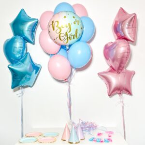 Bukiet balonowy: BOY OR GIRL2, napełniony helem Balony na Narodziny Sprawdź naszą ofertę. Sklep imprezowy Szalony.pl.