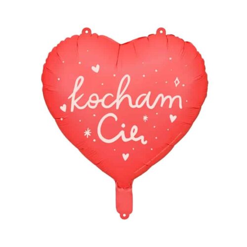 Balon bez helu: Serce "Kocham Cię", 45cm