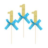 Topper – 1 niebieska z kokardką – Prezent na Roczek – Szalony.pl