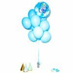 Bukiet balonowy: BLUE BABY BOY, napełniony helem Bukiet balonowy: BLUE BABY BOY, napełniony helem