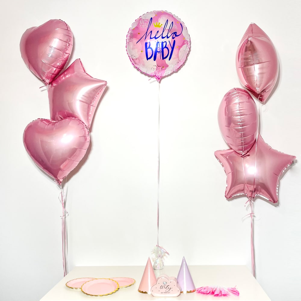 Bukiet balonowy: WELCOME BABY GIRL Balony na Narodziny Sprawdź naszą ofertę. Sklep imprezowy Szalony.pl. 2