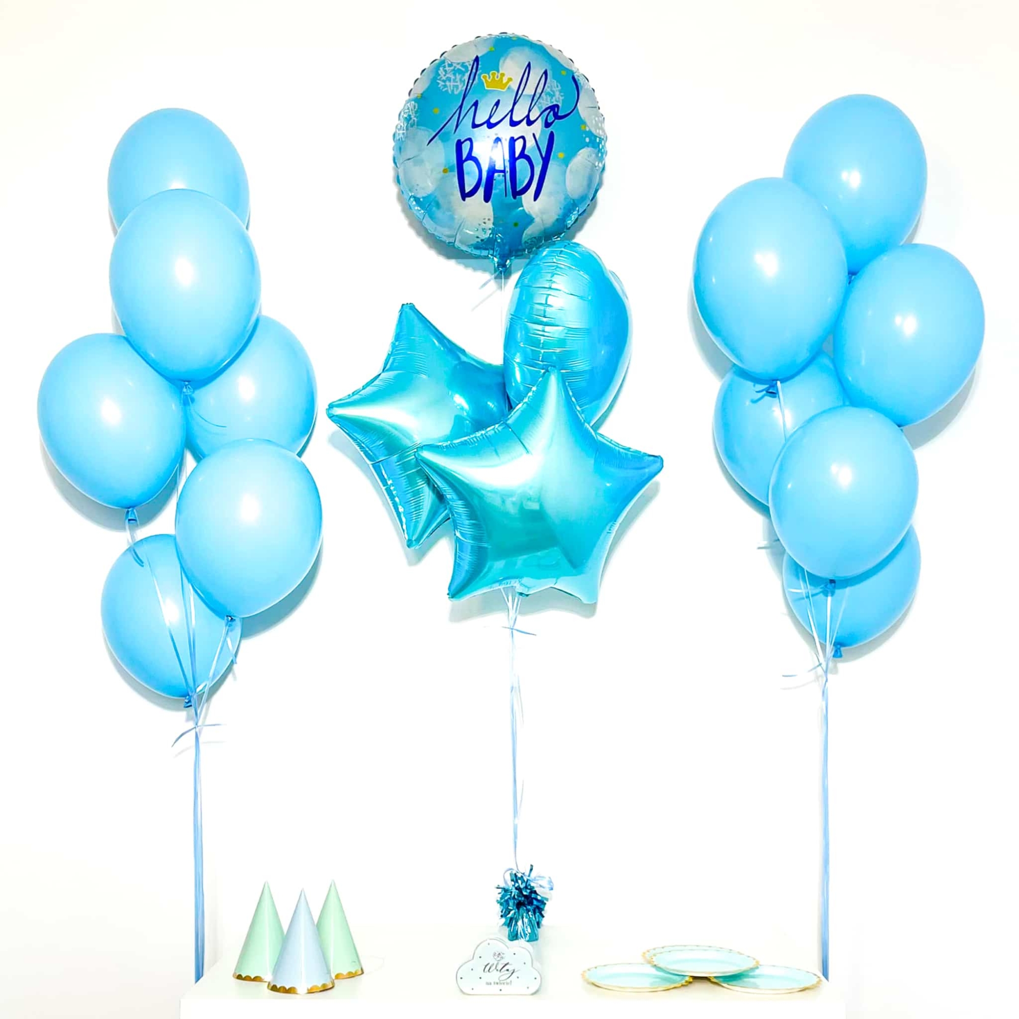 Bukiet balonowy: HELLO BABY BOY2 Balony na Narodziny Szalony.pl - Sklep imprezowy 3