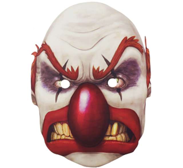 Maska papierowa – Klaun Maski imprezowe Szalony.pl - Sklep imprezowy