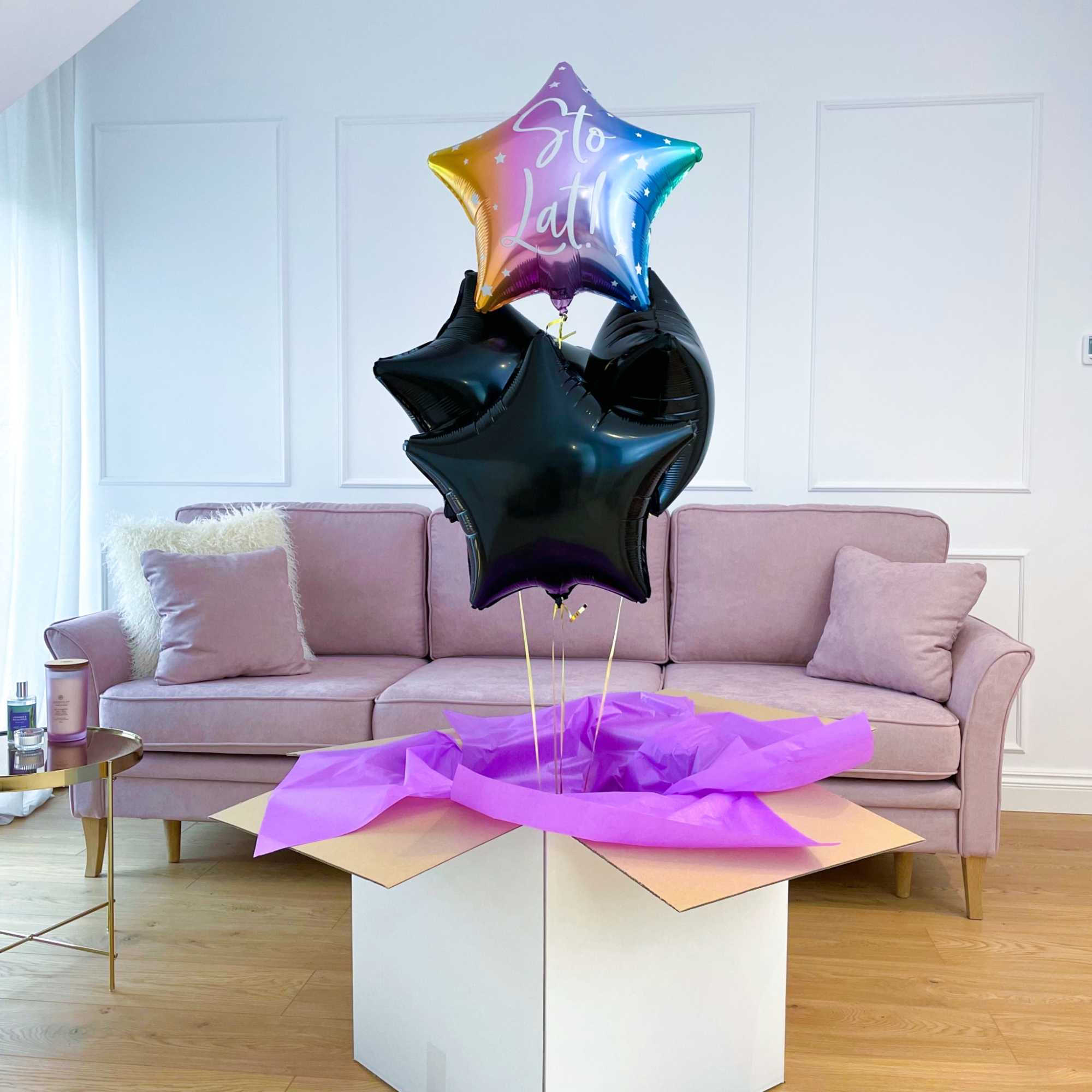 Pudło balonowe: Sto Lat, Nr. 4 Balony na Urodziny Szalony.pl - Sklep imprezowy