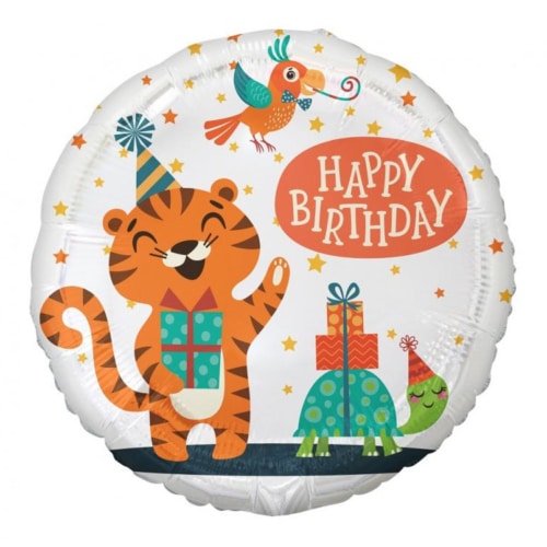 Balon bez helu: Happy Birthday, tygrysek, 18″ Balony bez helu Sprawdź naszą ofertę. Sklep imprezowy Szalony.pl.