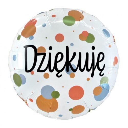 Balon bez helu: Dziękuję, 18"