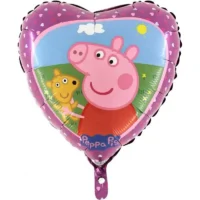 Balon bez helu: Serduszko Peppa, pakowany, 46cm – Balony bez helu – Szalony.pl