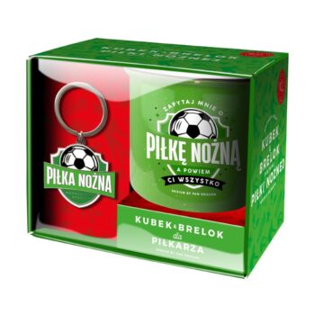 Kubek hobby – Kubek Fana Piłki Nożnej + brelok – Śmieszne kubki – Szalony.pl