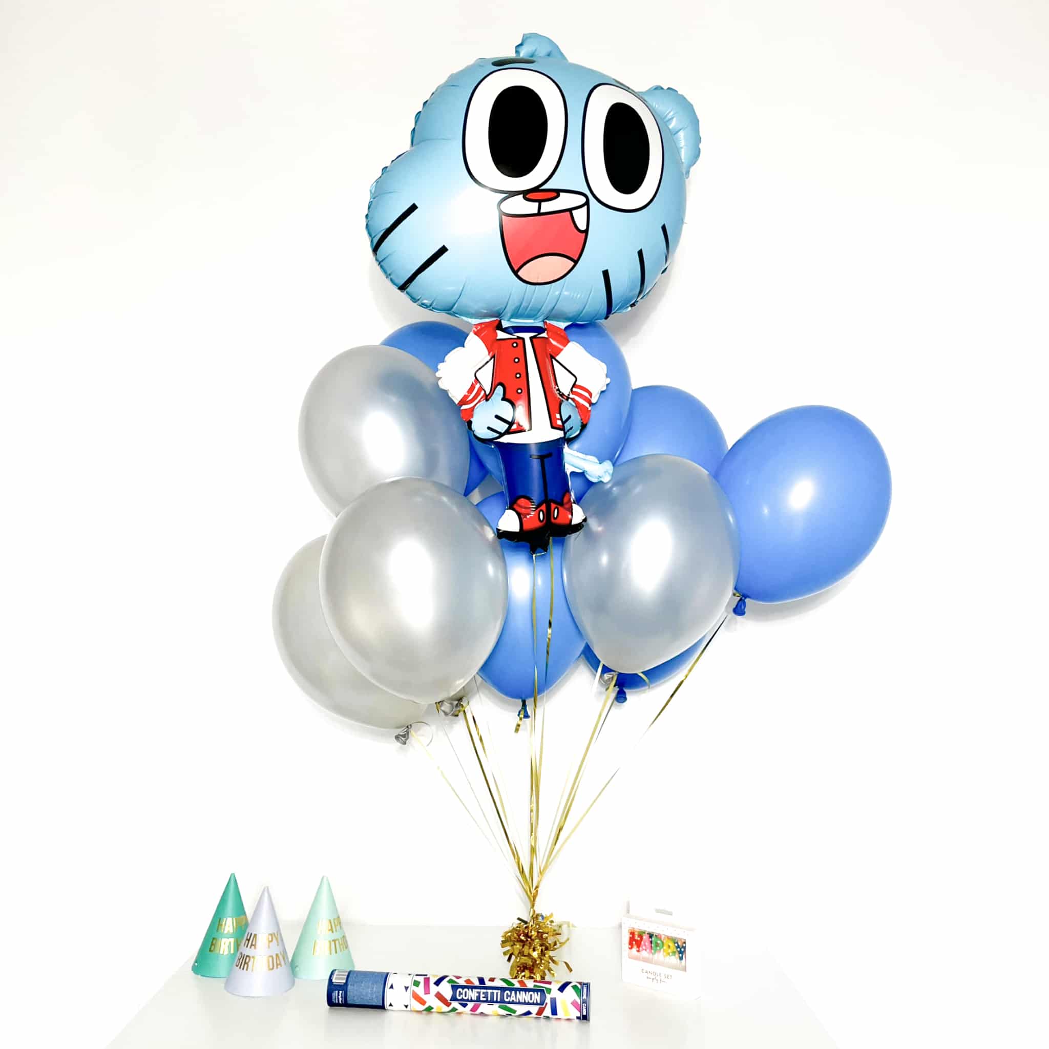 Bukiet balonowy: HAPPY GUMBALL 2, napełniony helem Balony dla Dziecka Szalony.pl - Sklep imprezowy