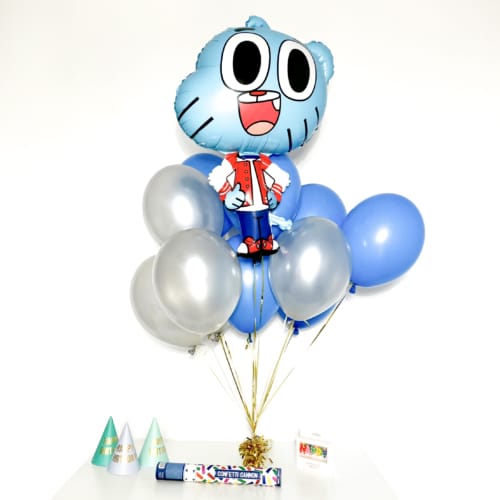 Bukiet balonowy: HAPPY GUMBALL 2, napełniony helem Balony dla Dziecka Sprawdź naszą ofertę. Sklep imprezowy Szalony.pl.