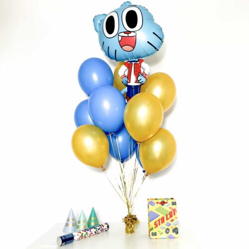 Bukiet balonowy: HAPPY GUMBALL, napełniony helem