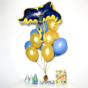 Bukiet balonowy: HAPPY BATMAN, napełniony helem Balony dla Dziecka Sprawdź naszą ofertę. Sklep imprezowy Szalony.pl.