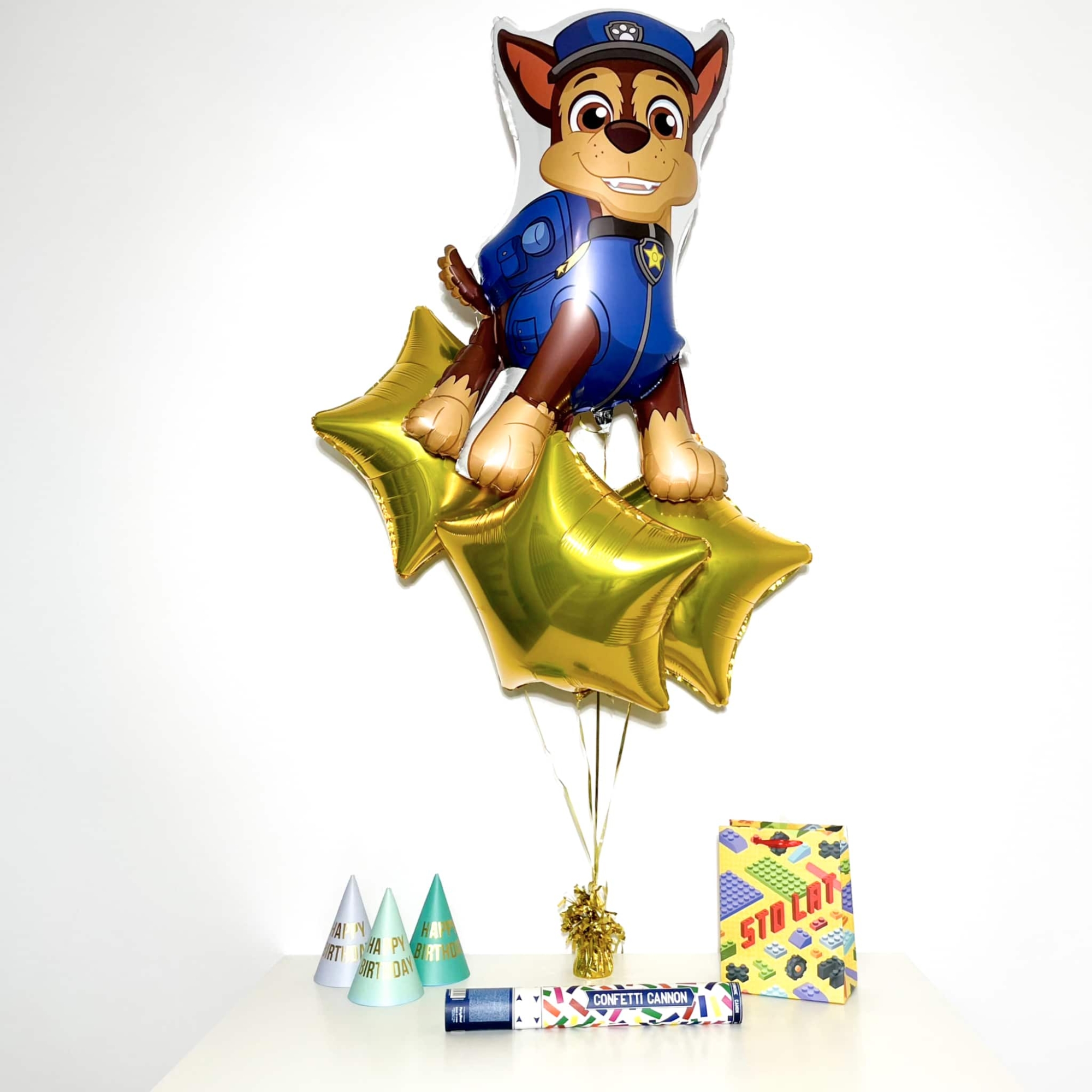 Bukiet balonowy: GOLD CHASE, napełniony helem Balony dla Dziecka Szalony.pl - Sklep imprezowy