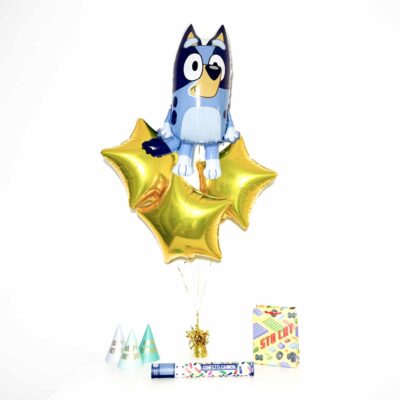 Bukiet balonowy: GOLD BLUEY, napełniony helem Balony dla Dziecka Szalony.pl - Sklep imprezowy