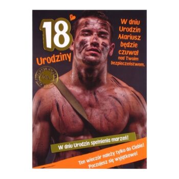 Kartka urodzinowa – 18 lat, kobieta/facet – Kartki na 18 urodziny – Szalony.pl