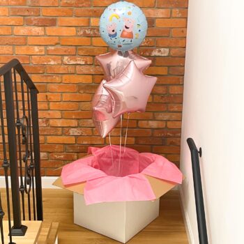 Pudło balonowe: Świnka Peppa i George, róż. Nr. 19 – Pudło balonowe – Szalony.pl