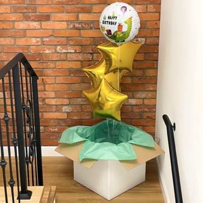 Pudło balonowe: Dinozaur, urodzinowy, Nr. 25 Balony na Urodziny Szalony.pl - Sklep imprezowy