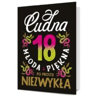 Kartka urodzinowa – Cudna osiemnastka – Kartki na 18 urodziny – Szalony.pl