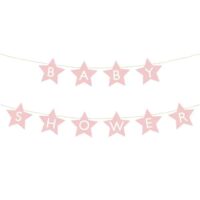 Baner – Baby shower, 290×16,5 cm, jasny różowy – Banery – Szalony.pl