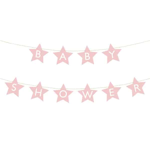 Baner – Baby shower, 290×16,5 cm, jasny różowy Banery Szalony.pl - Sklep imprezowy