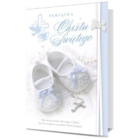 Kartka okolicznościowa – Chrzest Święty, niebieska – Prezent na Chrzest – Szalony.pl