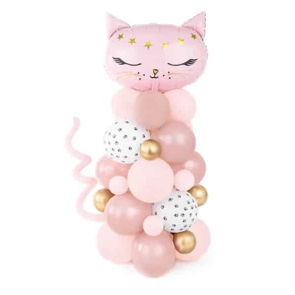 Girlanda – Bukiet balonów, kotek, różowy, 83x140cm Zestaw dekoracji Szalony.pl - Sklep imprezowy 3