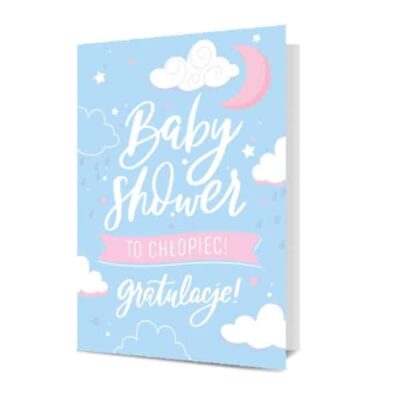 Baby Shower – Chłopiec, niebieska Kartki na narodziny Szalony.pl - Sklep imprezowy 3