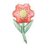 Balon bez helu: Kwiatek, 53x96cm, mix