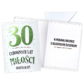 Kartka okolicznościowa – Rocznica ślubu 30 – Kartki na rocznicę ślubu – Szalony.pl