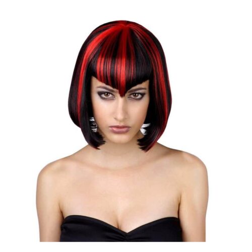 Peruka - Gothic Wig, czarno czerwona. Szalony.pl - Sklep imprezowy.