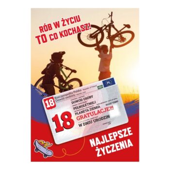 Kartka okolicznościowa – Dowód osobisty, czerwona – Kartki na 18 urodziny – Szalony.pl