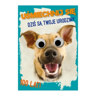 Kartka okolicznościowa – Uśmiechnij się, pies Kartki okolicznościowe Szalony.pl - Sklep imprezowy