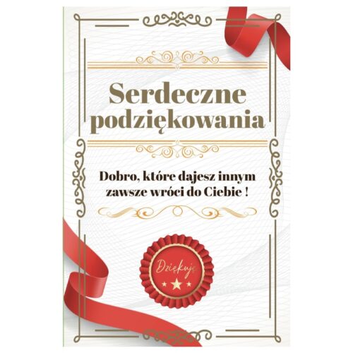 Kartka okolicznościowa - Serdeczne podziękowania