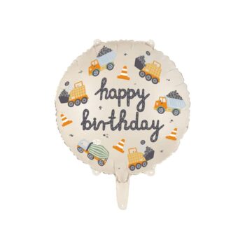 Balon bez helu: Pojazdy budowlane, 45 cm, mix – Balony bez helu – Szalony.pl