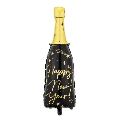 Balon bez helu: Szampan, Happy New Year, 10x30". Szalony.pl - Sklep imprezowy.