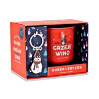 Kubek Hobby – Grzeję wino, 350 ml + brelok – Śmieszne kubki – Szalony.pl