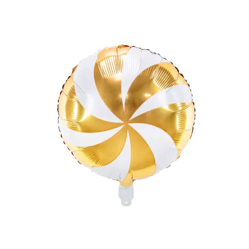 Balon z helem: Cukierek, 35 cm, złoty Balony z helem Szalony.pl - Sklep imprezowy 2