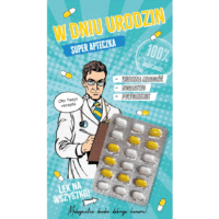 Kartka urodzinowa – Super Apteczka, niebieski – Kartki okolicznościowe – Szalony.pl