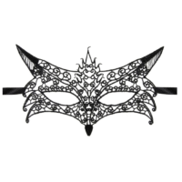 Maska – Wenecka lis, czarna – Przebrania imprezowe – Szalony.pl