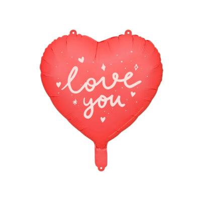 Balon z helem: Serce – Love you, czerwone, 14″ Balony dla Mamy i Taty Szalony.pl - Sklep imprezowy