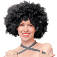 Peruka – Afro, czarny – Przebrania imprezowe – Szalony.pl
