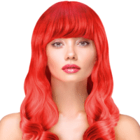 Peruka – Długie włosy, czerwona – Przebrania imprezowe – Szalony.pl