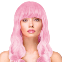 Peruka – Długie włosy, różowa – Przebrania imprezowe – Szalony.pl