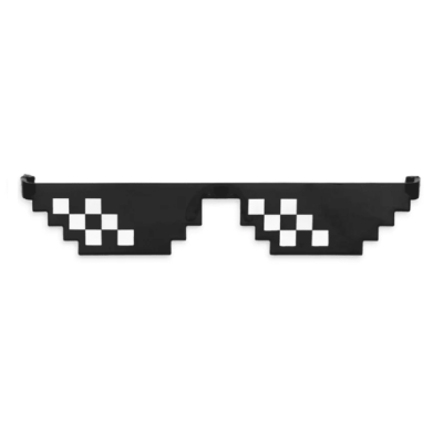Okulary – Piksel, czarne Okulary imprezowe Szalony.pl - Sklep imprezowy