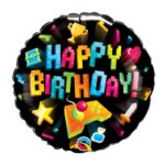 Balon bez helu: Happy Birthday – Gaming’ – Balony bez helu – Szalony.pl