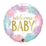 Balon bez helu: Welcome Baby – Watercolor’ – Balony bez helu – Szalony.pl