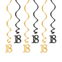 Świderek okrągły - 18 urodziny, złoto-czarny, 6szt – Szalony.pl – Szalony.pl – Szalony.pl