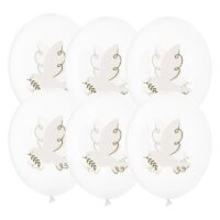 Balony bez helu: Gołąb, 30cm, 6szt. – Balony gumowe – Szalony.pl