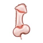 Balon bez helu: Penis, 55.5x112cm, różowe złoto – Balony bez helu – Szalony.pl